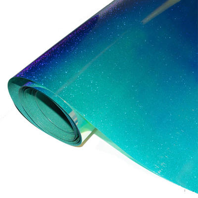 glitter thermal reflective transfer material heat press vinyl for t-Shirt logo holographic reflective laser film